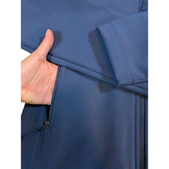 THE NORTH FACE Windwall Women’s S/P Fleece Lined Softshell Jacket Navy Blue - Picture 4 of 10